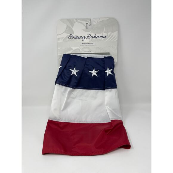 Tommy Bahama American Flag Bunting Fourth of July 58”x27” NEW - Picture 1 of 4